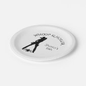 セクシー女性のカーボーイ誕生日 ペーパープレート (アングル)