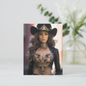セクシー女性のカーボーイ ポストカード (スタンド正面)