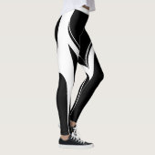 セクシー白黒ハートお尻ジムアクティウェア レギンス (右)
