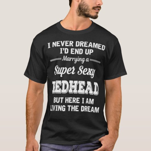 セクシー結婚したな赤すごい毛のシャツ  Tシャツ (正面)