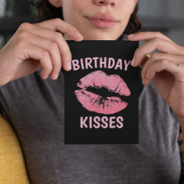 セクシー誕生日キスロマンチックグリーティングカード カード