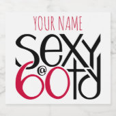 セクシーat 60レッドビールボトルラベル ビールラベル (シングルラベル)