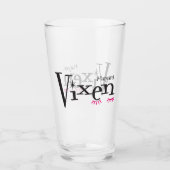 セクシーVixenトナカイのピンクのクリスマスガラス タンブラーグラス (正面)