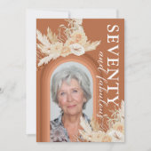 セクターズアンドファブルーズバーンオレンジボホ誕生日 招待状 (正面)