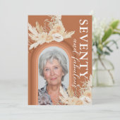 セクターズアンドファブルーズバーンオレンジボホ誕生日 招待状 (スタンド正面)