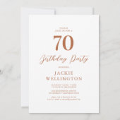 セクターズアンドファブルーズバーンオレンジボホ誕生日 招待状 (裏面)