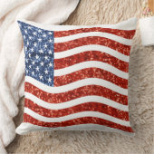 セクフェイクインプリントアメリカ国旗 クッション (ブランケット)