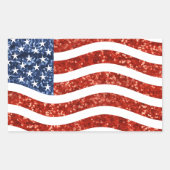 セクフェイクインプリントアメリカ国旗 長方形シール (正面)