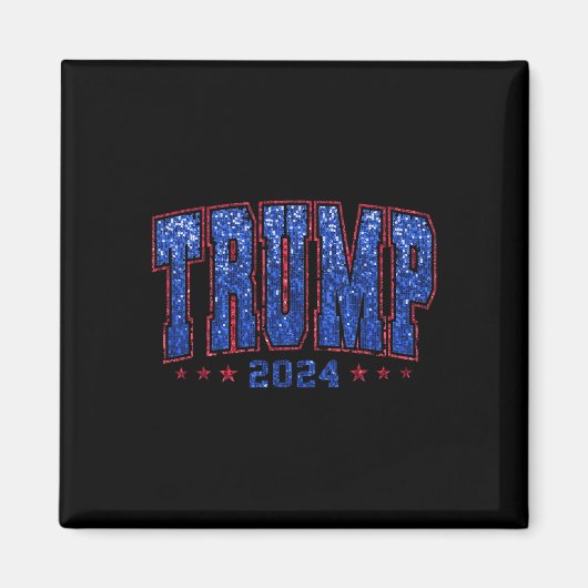 セクフェイクシンTrump 2024社長Make America Tru マグネット (正面)