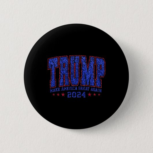 セクフェイクシンTrump 2024社長Make America Tru 缶バッジ (正面)
