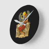 セクメト·エジプトの雌ライオン女神 ラウンド壁時計 (傾斜)