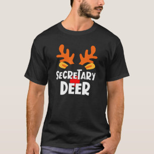 セクレタリーディアーマッチファミリーオフィスクリスマスレー Tシャツ