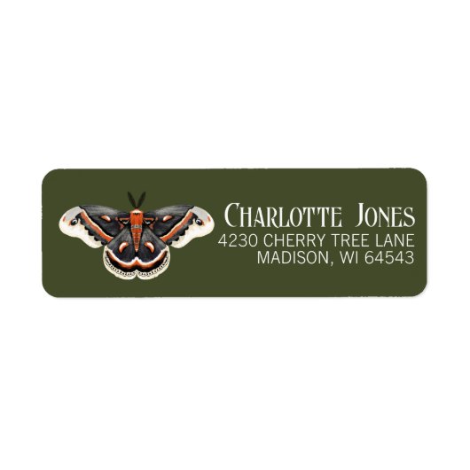 セクロピアモス差出人住所 ラベル (正面)