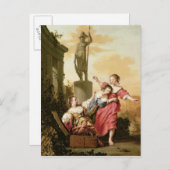 セクロプスの三人の娘たちは ポストカード (正面/裏面)