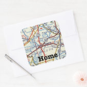 セグインテキサス州ヴィンテージマップステッカー スクエアシール (封筒)