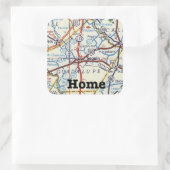 セグインテキサス州ヴィンテージマップステッカー スクエアシール (バッグ)