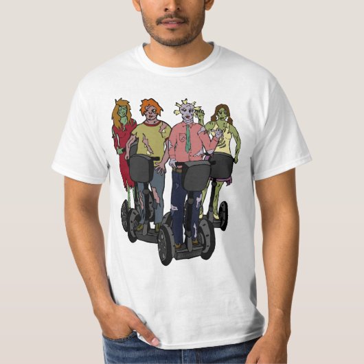 セグウェイ2のゾンビ、ライトシャツ Tシャツ (正面)