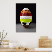 セグメント化されたスポーツボール ポスター (キッチン)