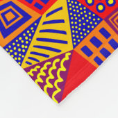 セグメント化抽象芸術070717 – 色01 フリースブランケット (角)