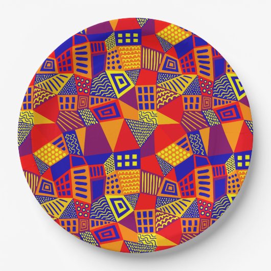 セグメント化抽象芸術070717 – 色01 ペーパープレート (正面)