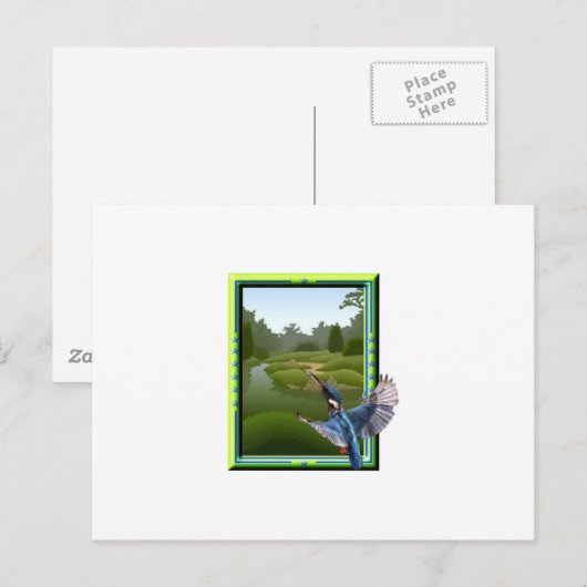 セグロセキレイ ポストカード (正面/裏面)