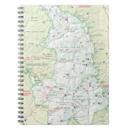 セコイアまたはCanyon王の地図のノート ノートブック