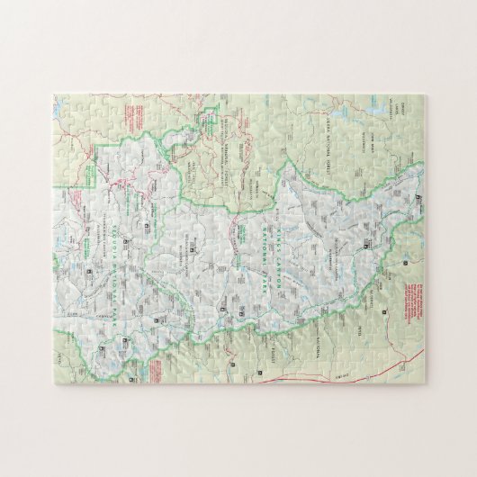 セコイアまたはCanyon王の地図のパズル ジグソーパズル (横)