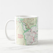 セコイアまたはCanyon王の地図のマグ コーヒーマグカップ (左)