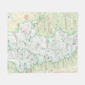 セコイアまたはCanyon王の地図毛布 フリースブランケット (正面(横))
