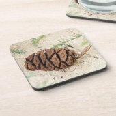 セコイアコーンコルクコースター コースター (左側)
