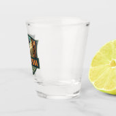 セコイアナショナルパークイラストレーションレトロ ショットグラス (右)
