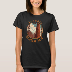 セコイアナショナルパークイラストレーション 動揺して Tシャツ