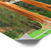 セコイアナショナルパークカリフォルニアヴィンテージ ポスター (角)