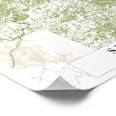 セコイアナショナルパークレトロ通りマップ ポスター (角)