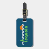 セコイアナショナルパークレトロ ラゲッジタグ (正面縦)