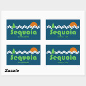 セコイアナショナルパークレトロ 長方形シール (シート)