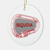 セコイアナショナルパーク登山カラビナー セラミックオーナメント (左)