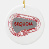 セコイアナショナルパーク登山カラビナー セラミックオーナメント (裏面)