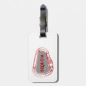 セコイアナショナルパーク登山カラビナー ラゲッジタグ (裏面縦)