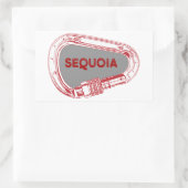 セコイアナショナルパーク登山カラビナー 長方形シール (バッグ)
