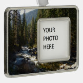 セコイア国立公園のカウェー川 シルバープレートフレームオーナメント (右)