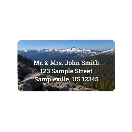 セコイア国立公園のミッチェルピークから眺める ラベル (正面)