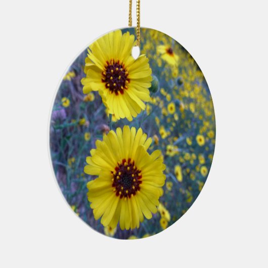 セコイア国立公園の一般的なマディアの花 セラミックオーナメント (右)