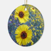 セコイア国立公園の一般的なマディアの花 セラミックオーナメント (左)