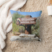 セコイア国立公園の印の枕! クッション (ブランケット)