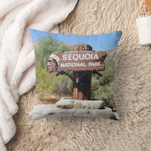 セコイア国立公園の印の枕! クッション (ブランケット)