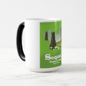 セコイア国立公園の地図旅行ポスター モーフィングマグカップ (正面左)