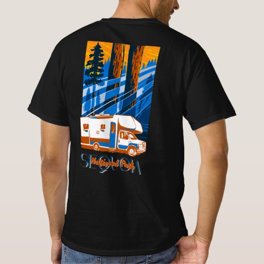 セコイア国立公園へのドライブ旅行 Tシャツ (裏面)