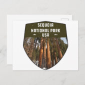 セコイア国立公園カリフォルニアのセコイアの木 ポストカード (正面/裏面)