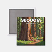 セコイア国立公園カリフォルニア マグネット (正面/裏面)